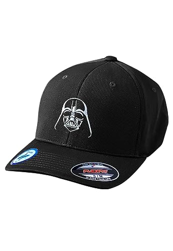 SW Vader Helmet Embroidered Flexfit Adult Cool & Dry Sport Cap Hat (as1, Alpha, l, x_l, Black)