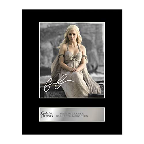 iconic pics Emilia Clarke Signed Mounted Photo Display Daenerys Targaryen - Game of Thrones