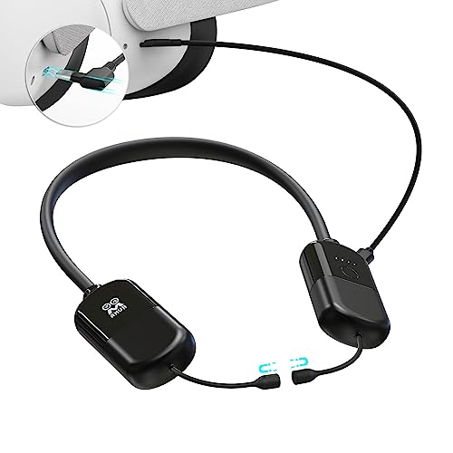 UPOK Hanging Neck 8000mAh Battery Pack Compatible with Meta Quest 3/Oculus Quest 2/Oculas, VR Headset Fast Charging Portable Power Bank for Extend About 3 Hours Play Time,Relieve Face Squeeze