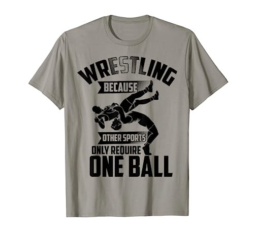 Funny Wrestling One Ball | Cute Love Fighting Wrestler Gift T-Shirt