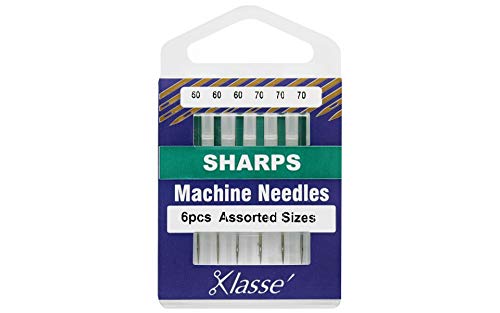 Klasse Sharp Assorted 6 Needles, 60/8 (x3) 70/10 (x3), AA5105.992