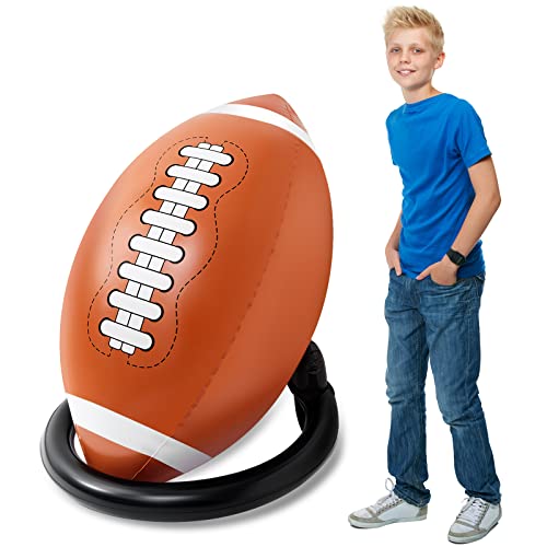 40 Inches Giant Inflatable Football and Tee Party Decorations Football Toys Football Party Supplies Football Decor Jumbo Sports Toys Party Accessory for Games Gifts