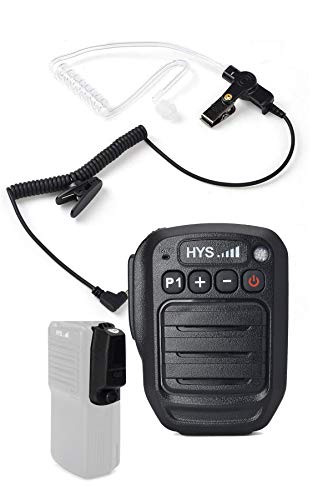 HYS Bluetooth Wireless Shoulder Microphone Speaker Mic with 3.5mm Jack Listen Only Earpiece for Motorola/Mototrbo Digital Radios APX1000 APX4000 APX6000 APX7000 APX8000 XPR6350 XPR6550 XPR7350 XPR7550