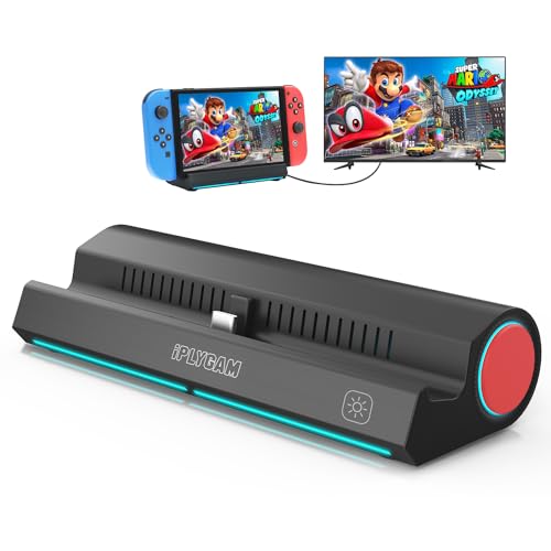 Switch Dock for Nintendo Switch/OLED,Portable Switch Docking Station for TV with 4K HDMI Adapter/Type C Port/USB Port, Switch Travel Charging Dock for Nintendo Switch Accessories