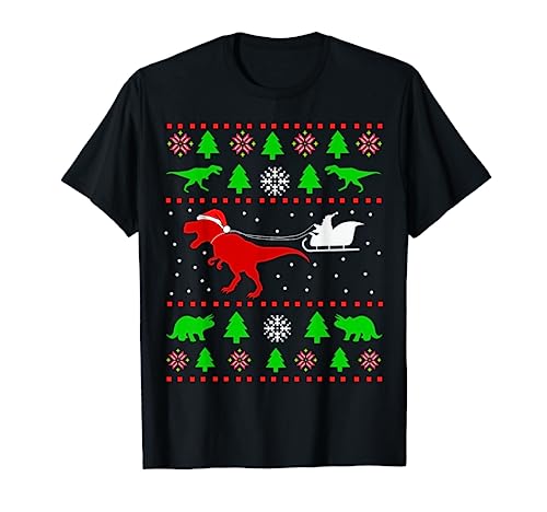 Dinosaur Ugly Christmas Sweater T-Shirt for adults kids T-Shirt