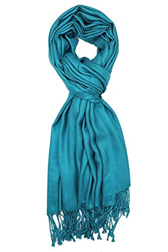 BW Panda-A Luxurious Pashmina Scarf in Beautiful Solid Color - Teal