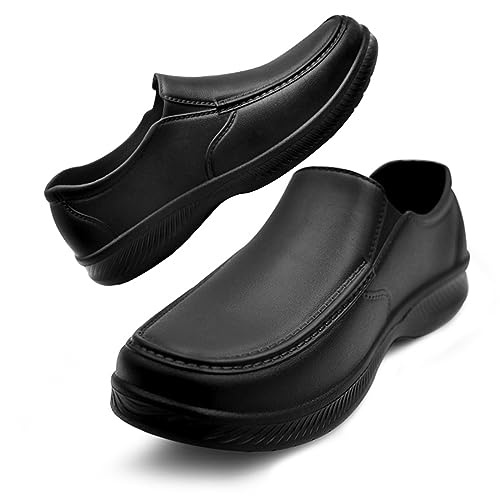 Paratex Premium Kitchen Chef Shoes, Garden Work Clog Non Slip Oil/Water Resistant for Garden Hospital Restaurant Work Shoes Black