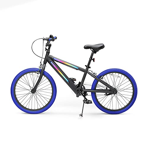 Jetson Light Rider X 20' Wheel Bike, Light-Up Frame and Wheels, 3 Light Modes, Adjustable Seat, 20' Tires, Blue, JLRX20-BBL