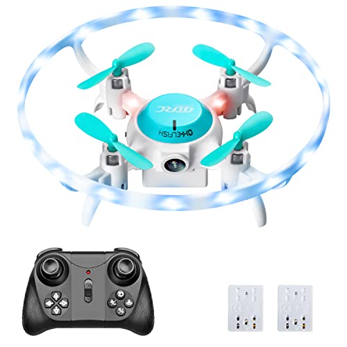 4DRC V5 Mini Drone for Kids with LED Blue&Green Light Remote Control Drone for Beginners, Hobby RC Quadcopter,360 Flips,Altitude Hold, Headless Mode,Easy to fly Kids Gifts Toys for Boys and Girls,Blue
