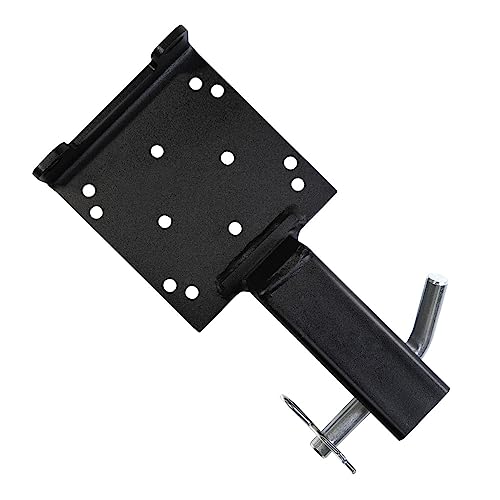 lifgarfe Universal Trailer Winch Plate Hitch Mount Winch Cradle Mounting Plate with 2' Receiver Fit for ATV UTV