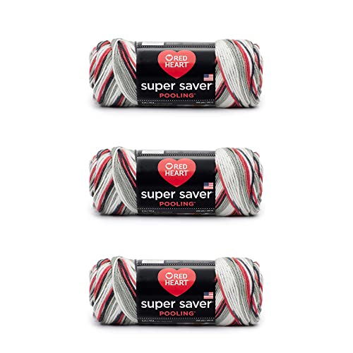 Red Heart Super Saver Haute Yarn - 3 Pack of 141g/5oz - Acrylic - 4 Medium (Worsted) - 236 Yards - Knitting/Crochet
