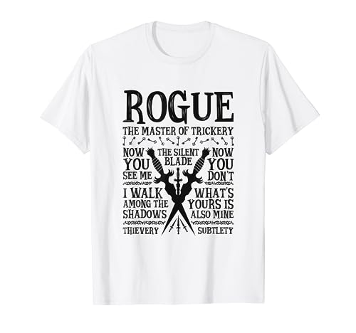 Rogue, The Master of Trickery - RPG Class T-Shirts