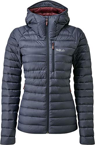 RAB Women's Microlight Alpine Down Jacket for Hiking, Climbing, & Skiing - Steel - Small