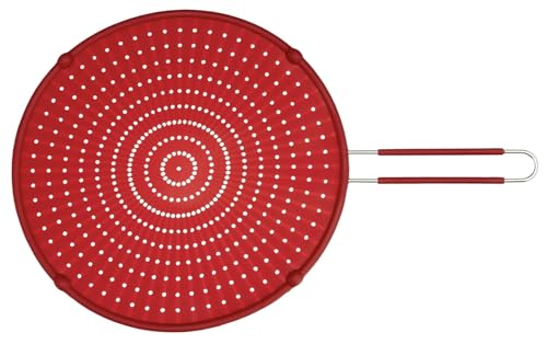 Beckon Ware | USA | 11 Inch Black Silicone Splatter Screen for Frying Pan - Oven Safe Fry Wall, Grease Splash Guard for Frying Pan, Stove Guard for Everyday Cooking and Baking