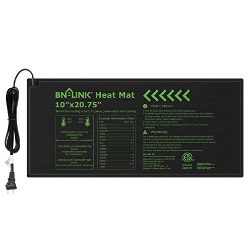 BN-LINK Durable Seedling Heat Mat Warm Hydroponic Heating Pad Waterproof 10' x 20.75' for Seed Starting Greenhouse and Germination