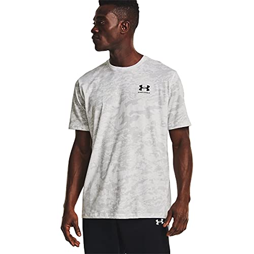 Under Armour Abc Camo Short Sleeve T-shirt, White (100)/Mod Gray, Large