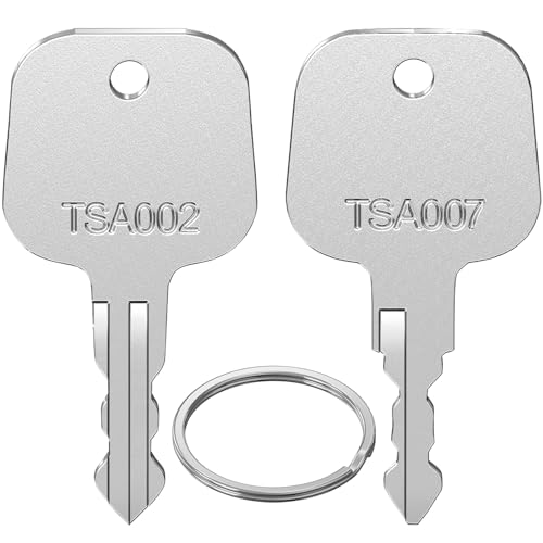 Key for TSA, 2PCS TSA007 TSA002 for Master Luggage Lock Keys Compatible with Luggage Suitcase Password Locks