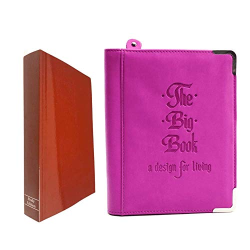 Study Edition Big Book with Pink Bookcover. You get Both. Alcoholics Anonymous Study Edition with Pink AA Bookcover with Big Book Study Edition of Alcoholics Anonymous Included You Get Both