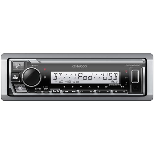 Kenwood KMR-M328BT Marine Digital Media Receiver with Alexa and Built in Bluetooth (Does NOT Play Cd's)