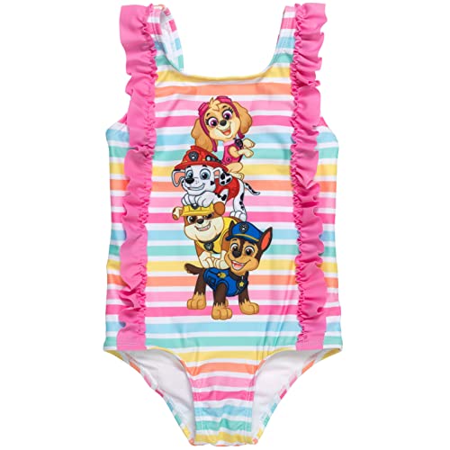 Paw Patrol Toddler Girls One Piece Bathing Suit Pink 5T