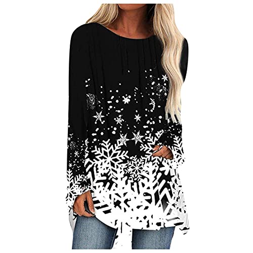 Smile. Sign in,Black of Friday,Long Sleeved Shirts Womens Women's BlouseLoose PartiesBasic Blouse Womens Thermal Long Sleeve (B-Black, L)