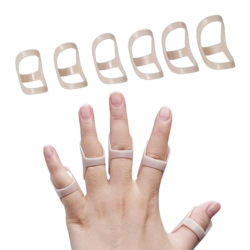 SOFT HOME 6 pcs Oval Finger Splints Waterproof Finger Splint for Broken Finger, Trigger Finger,Mallet Fingers - Trigger Finger splints For Thumb, Index, Middle, Pinky or Ring Finger(5.6.7.8.9.10)