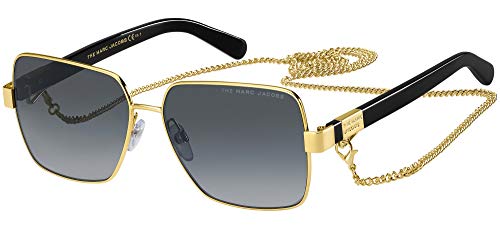 Marc Jacobs Women's Marc 495/S Square Sunglasses, Gold/Gray Shaded, 58mm, 14mm