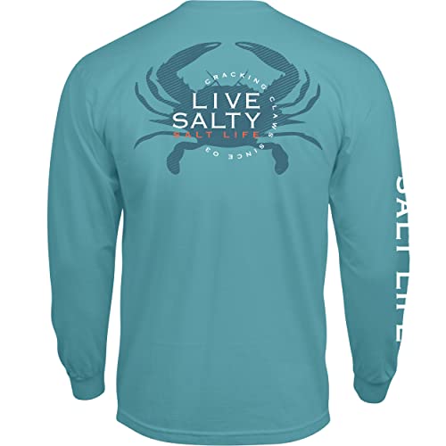 Salt Life Chesapeake Life Long Sleeve Classic Fit Shirt, Sea Green, Medium