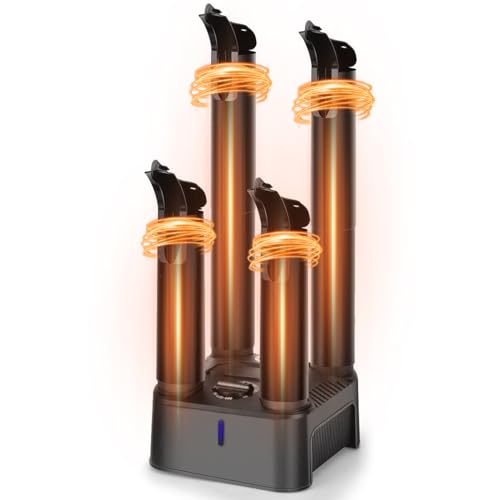 AirChoice Boots Dryer, Portable Quiet shoes & Glove Dryer with Heat Blower, Timer, Detachable Racks, Quick Drying, Eliminate Bad Smell, 4 Boot Warmer for Shoes, Gloves, Hats, Socks, Ski Boots, Socks