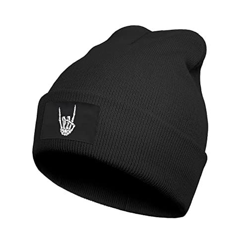 Ztuhjvy Skull Beanie Skeleton Finger Beanie Black Beanie Fisherman Beanie Hat for Men Women