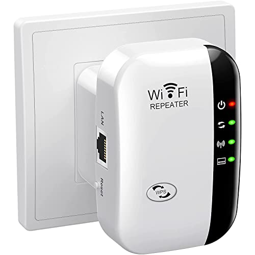 WiFi Extender Signal Booster Up to 5000sq.ft and 45 Devices, WiFi Range Extender, Wireless Internet Repeater, Long Range Amplifier with Ethernet Port, 1-Key Setup, Access Point, Alexa Compatible