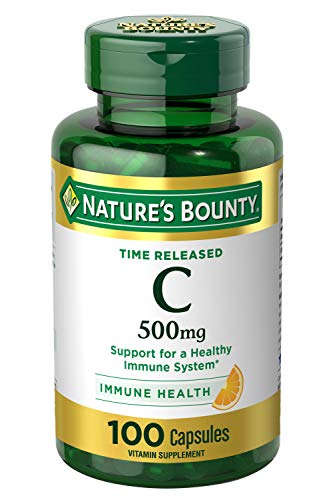 Nature's Bounty Time Released Vitamin C, Immune Support, Vitamin Supplement, 500mg, 100 Capsules