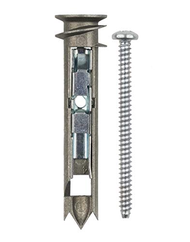 Heavy Duty Drywall Anchors and Screws Kit Including Toggle Anchors & Screws #8 x 2-1/8″- Durable Zinc Self Drilling Drywall Anchors for Hanging Pictures & More