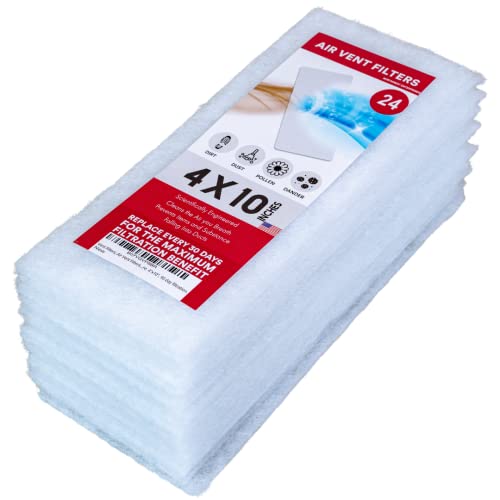 NORTHWEST ENTERPRISES Vent Filter, Air Vent Filters, 24 Floor Vent filters - 4'x10', 90 day filtration.