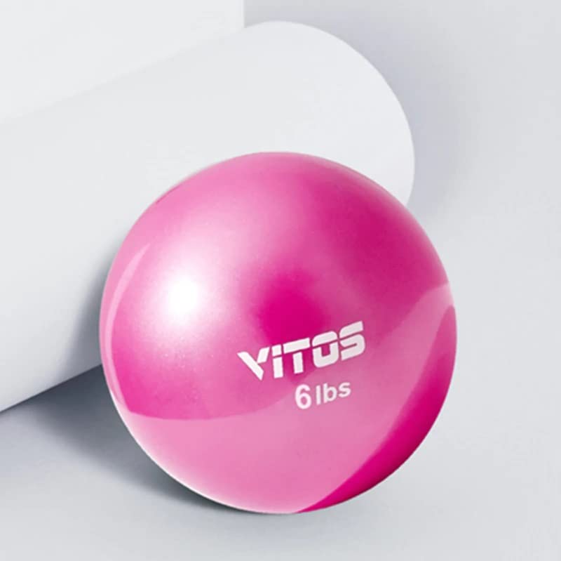 Vitos Toning Weighted Medicine Ball - Pilates Ball for Core Training Yoga Exercise(2-15Lbs)