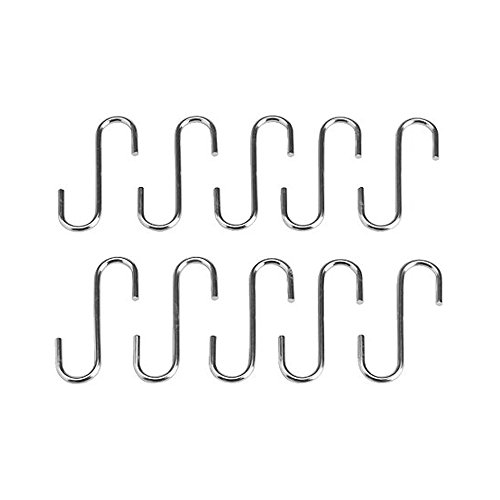 Ikea 800.726.44 Bygel S-hook, silver color (10-pack)