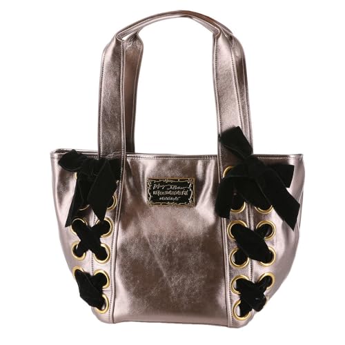 Betsey Johnson Tie Me Up Lace Up Tote, Bronze