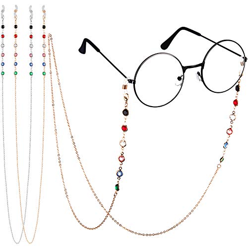 Frienda 2 Pieces Eyeglass Chains for Women Colorful Beaded Sunglasses Chain, Reading Eyeglasses Holder Strap Cords Lanyards, Women Eyewear Retainer()