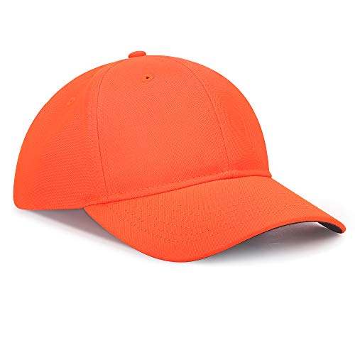 Tirrinia Adjustable Closure Orange Hunting Neon Basics Cap - Low Profile Tangerine Safety Baseball Hat with Blaze