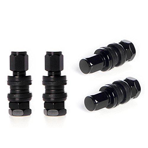 Circuit Performance VS33 Shorty Black Bolt-in Valve Stems (Set of 4)