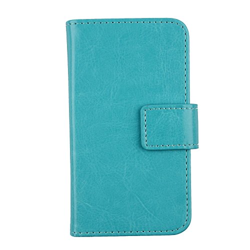 Gukas Color Design PU Flip Leather Cover Skin Protection Case For iRULU Victory V3 6.5' (Blue)