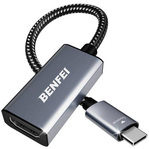 BENFEI USB C to HDMI Adapter, USB Type-C to HDMI Adapter [Thunderbolt 3/4 Compatible] with iPhone 15 Pro/Max, MacBook Pro/Air 2023, iPad Pro, iMac, S23, XPS 17, Surface Book 3 and More