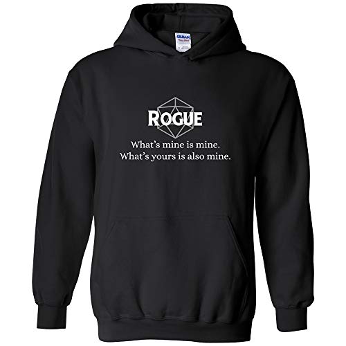 UGP Campus Apparel RPG Class Rogue - Tabletop Game Gamer Funny Character Joke HOODIE - Large - Black