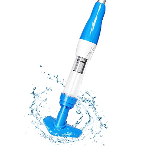 YSMJ Cordless Rechargeable Pool Vacuum, Over 100 Mins Running Time, Handheld Pool Cleaner Ideal for Spas, Hot Tubs and Small Pools for Sand and Debris Blue