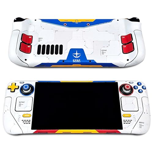 Steam Deck Skin, Gundam Edition, Full Wrapping Matte Vinyl Skin for Steam Deck (Designed by POP SKIN), Compatible with Both Steam Deck LCD Version and OLED Version.