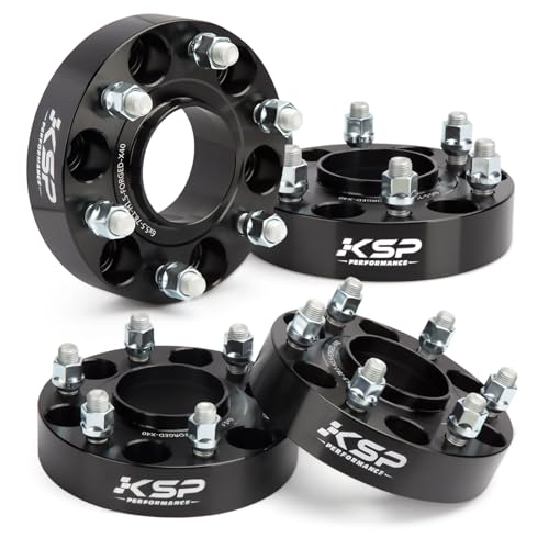 KSP 6X5.5 Wheel Spacers for Silverado Sierra,1.5'(38mm) Real Forged Spacers with 78.1mm Hub Bore M14x1.5 Studs fit for Tahoe Avalanche Express Suburban Sierra Yukon
