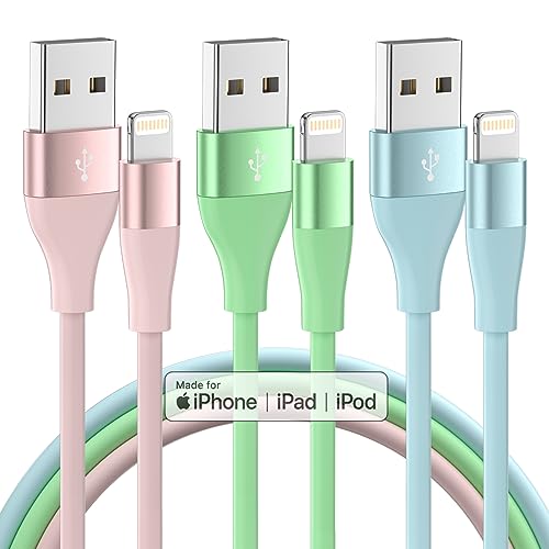 iPhone Charger 3Pack 10 FT Apple MFi Certified Lightning Cable Fast Charging iPhone Charger Cord Compatible with iPhone 14 13 12 11 Pro Max XR XS X 8 7 6 Plus SE iPad and More