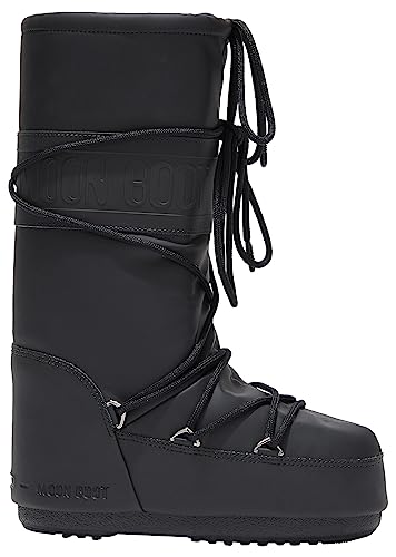 Moon Boot, Icon Rubber Unisex Boots,, 42/44, Black