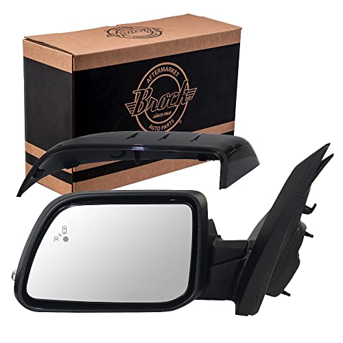 Drivers Power Side View Mirror Heated Memory Signal Puddle Lamp w/Blind Spot Detection Replacement for 11-14 Ford Edge CT4Z17683EAPTM