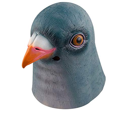 Gmasking Natural Latex Green Pigeon Head Mask for Halloween Christmas Party Costume